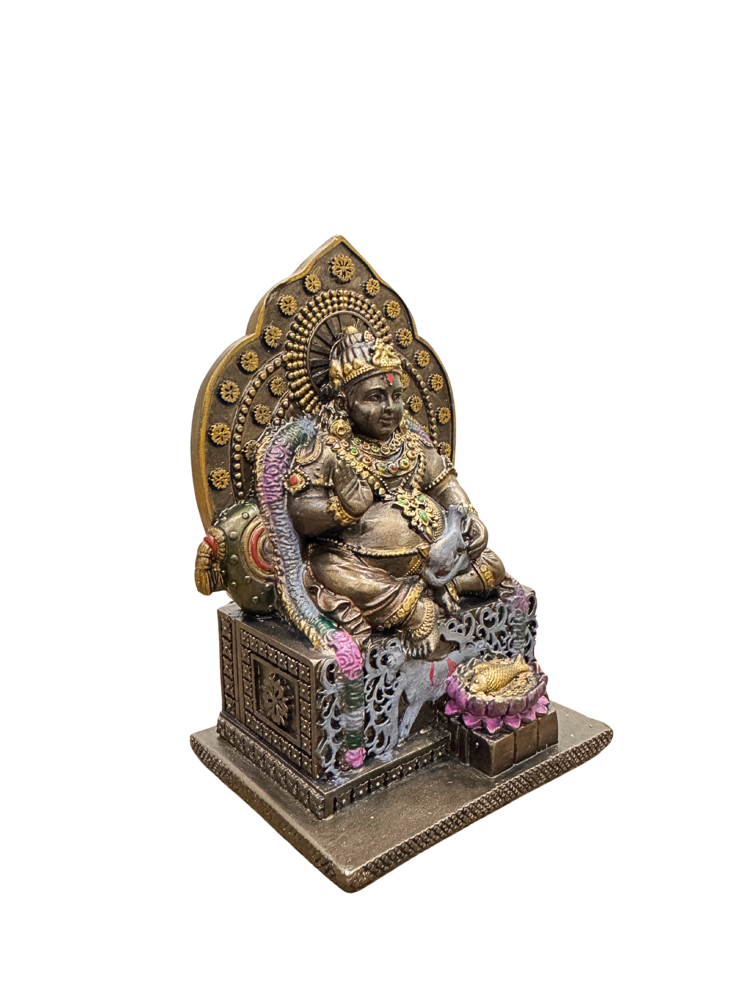 Medium Sitting Kuber Idol-Height-5 Inches-Lord Kuberan-Murti