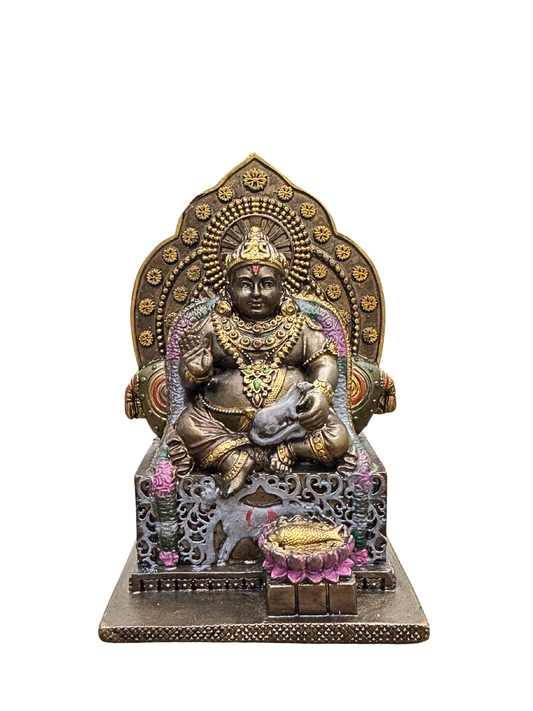 Medium Sitting Kuber Idol-Height-5 Inches-Lord Kuberan-Murti