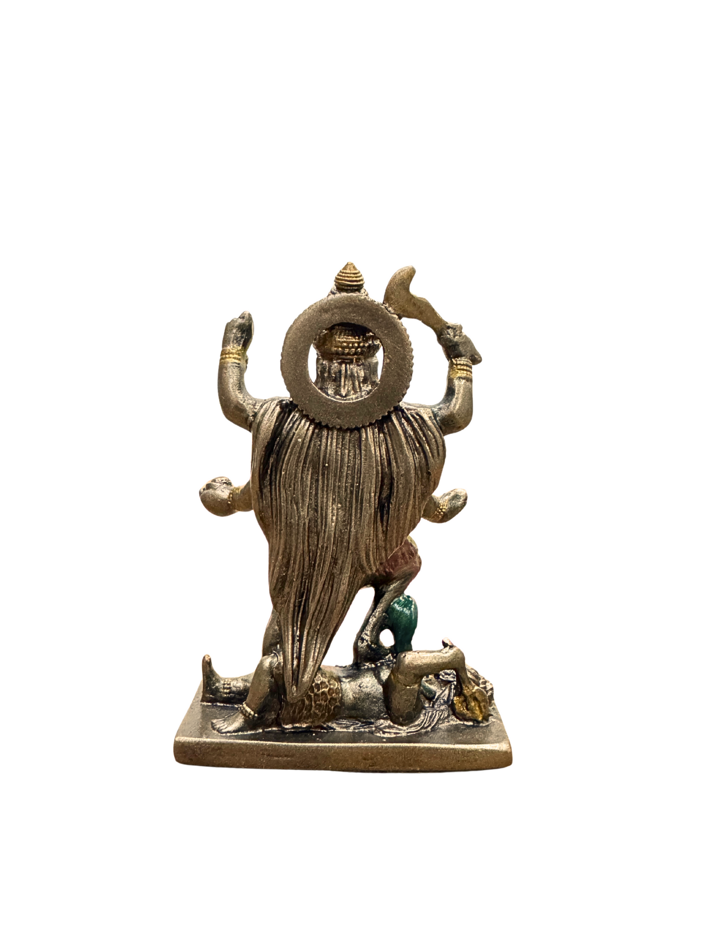 Regular Kaali Mata Standing-Height-3 Inches-Metallic-Resin