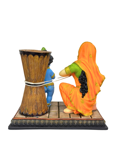 New Damodar Leela Krishna Maa Yashoda Idol-Rectangular Base-Length-10 Inches-Resin