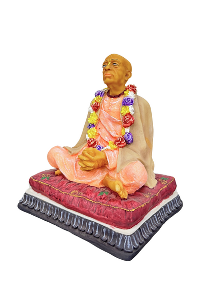 New Srila Bhaktivedanta Prabhupada Deity-Varmala Design-Height-6 Inches-Multicolored-Resin