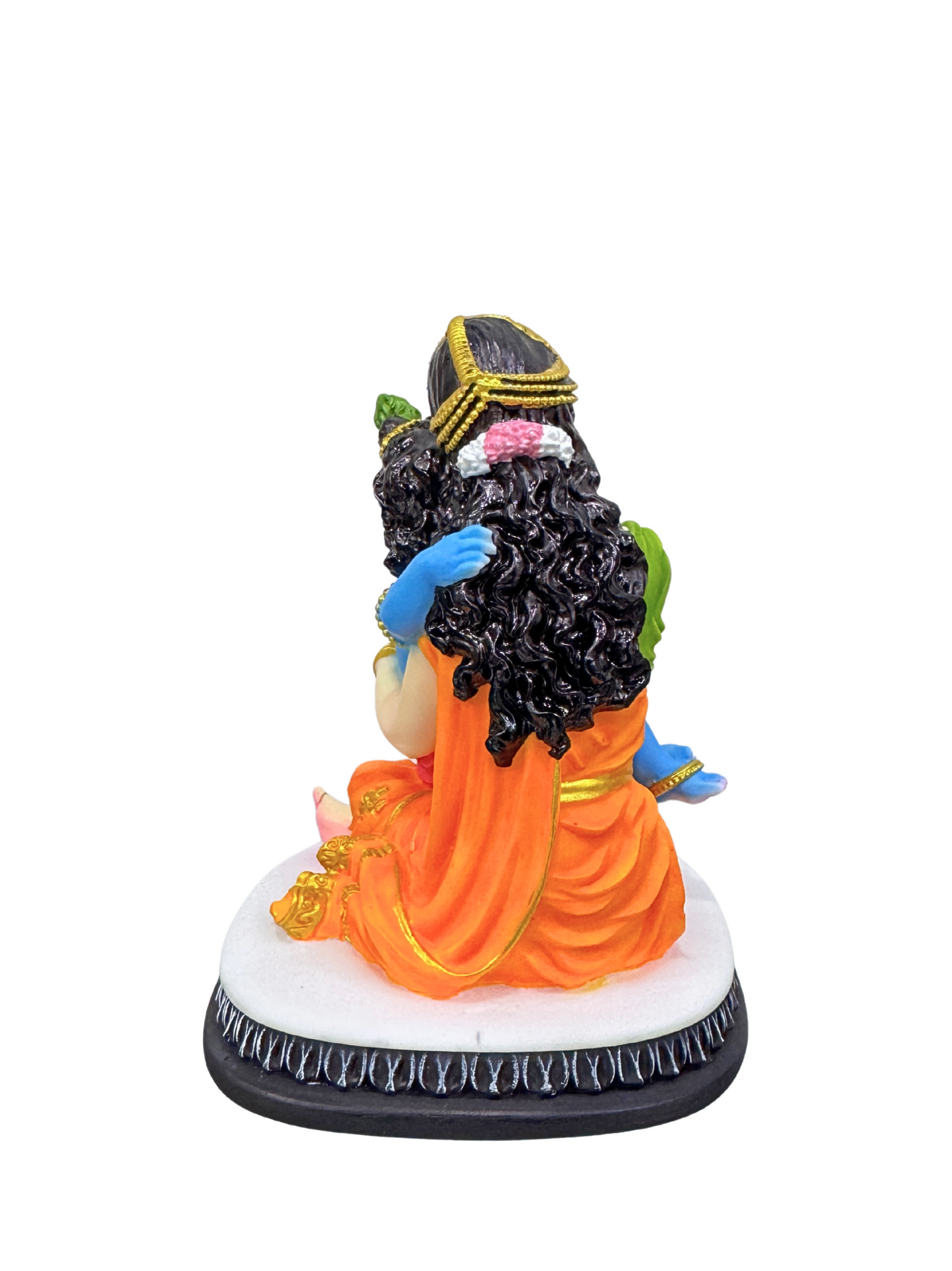 Large Maa Yashoda Krishna On Lap-6 Inches-Multicoloured-Resin