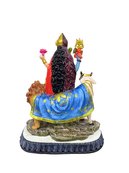 New Standing Shiv Parvati-Ardhanarishvara Idol-Height-6 Inches-Multicoloured-Resin