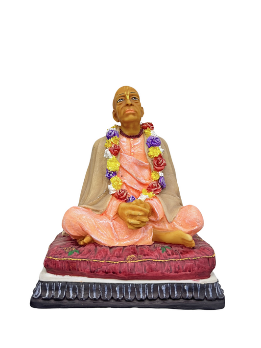 New Srila Prabhupada Deity-Varmala Design-Height-4.5 Inches-Multicolored-Resin