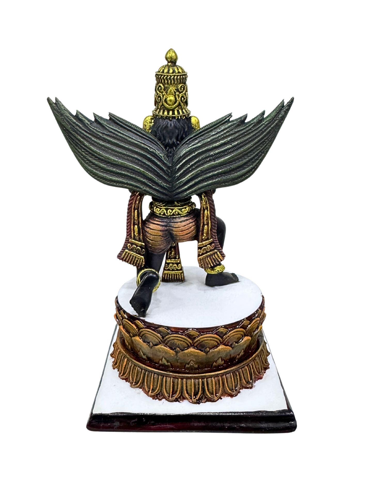 New Medium Sitting Garuda Dev Idol-Height-5 Inches-Black Colour-Resin