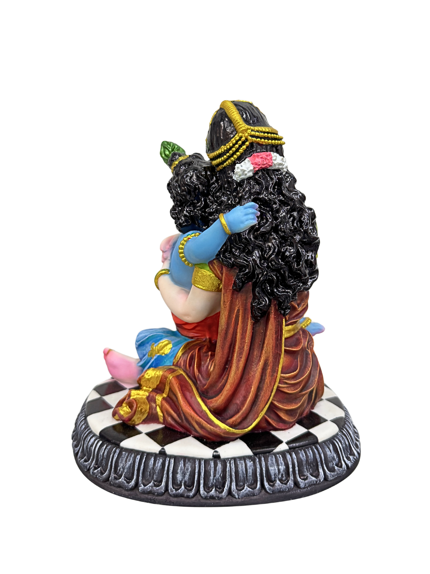 Large Maa Yashoda Krishna On Lap-Height-10 Inches-Multicoloured-Resin