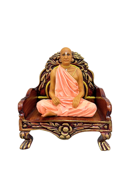 Set of 5 Guru's Sitting On Sinhasan-Height-6 Inches-Multicoloured-Resin