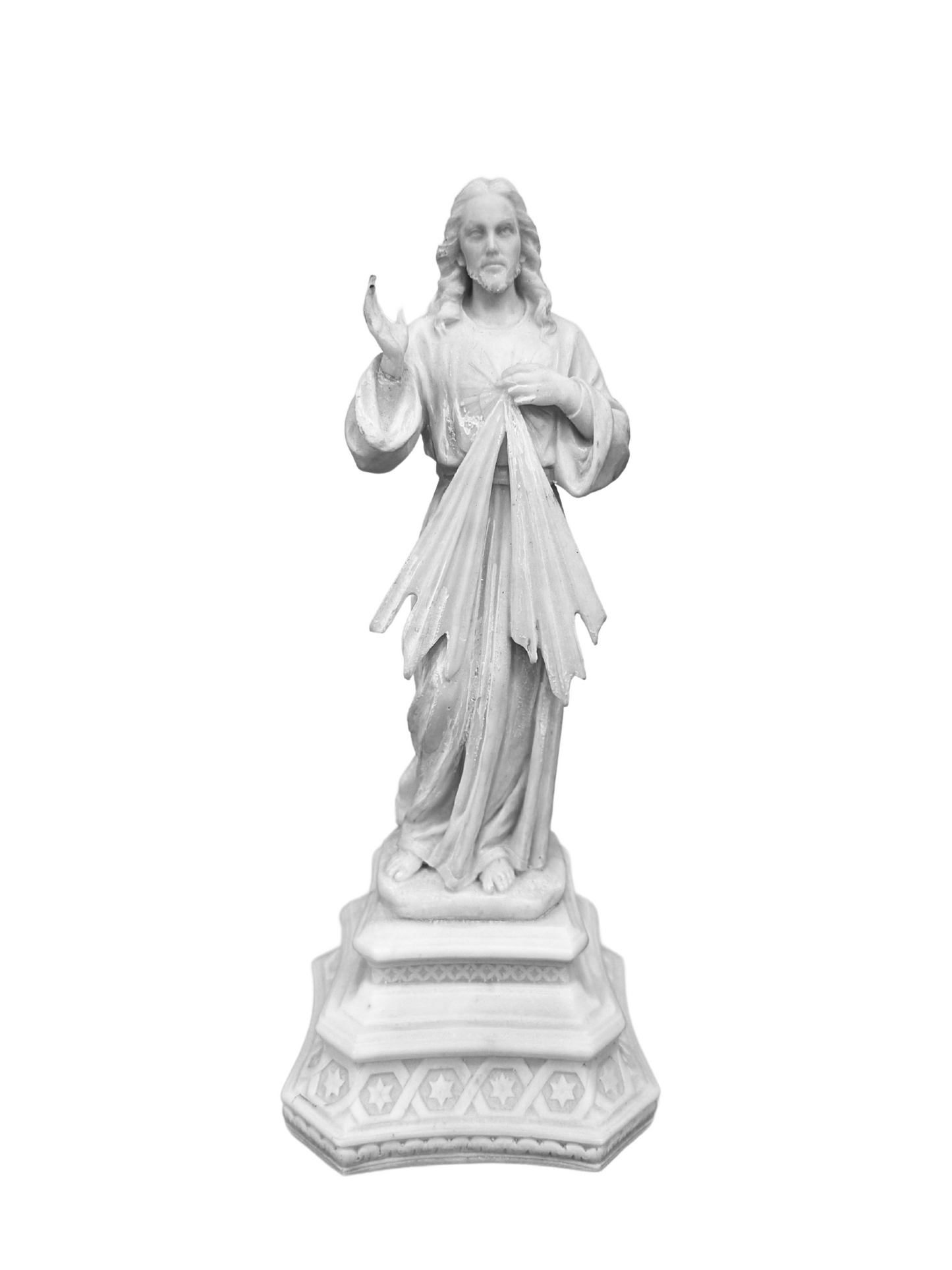 Jesus Christ Open Rays Posture On Base Gift for Christmas Home Decoration-Height-10 Inches-Resin-Antique Finish