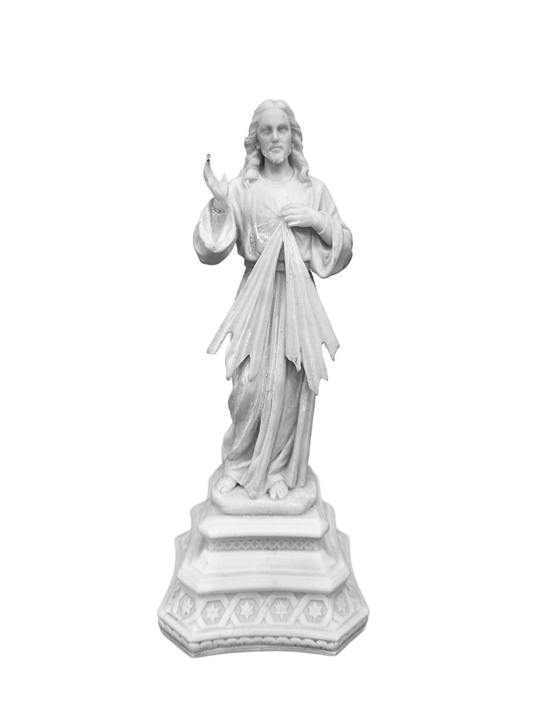 Jesus Christ Open Rays Posture On Base Gift for Christmas Home Decoration-Height-10 Inches-Resin-Antique Finish
