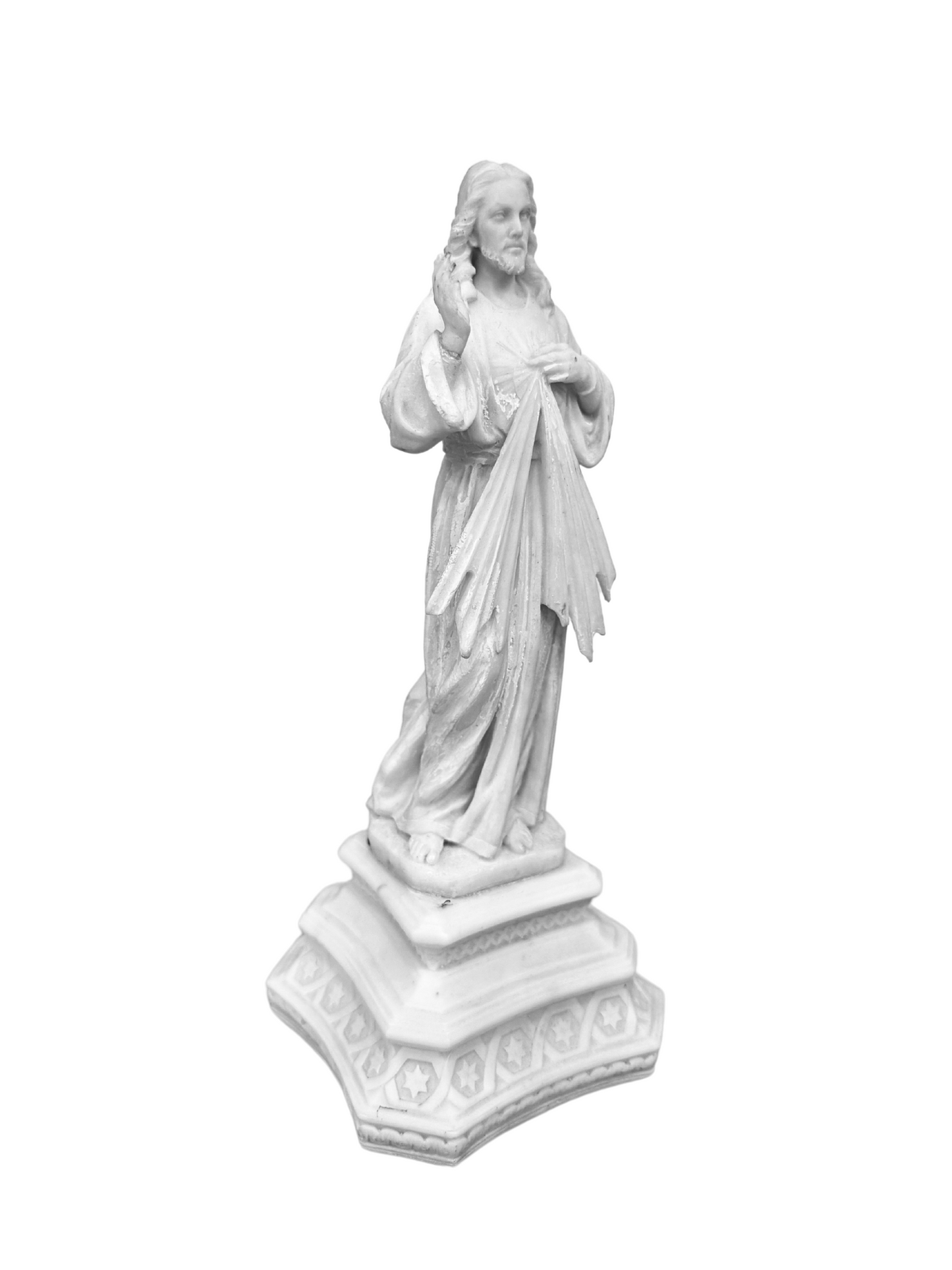 Jesus Christ Open Rays Posture On Base Gift for Christmas Home Decoration-Height-10 Inches-Resin-Antique Finish