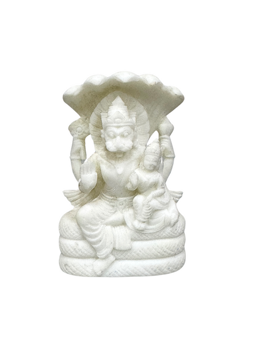 Small Narsimha Deva With Laxmi Idol On Lap-Height-3 Inches-Black Colour