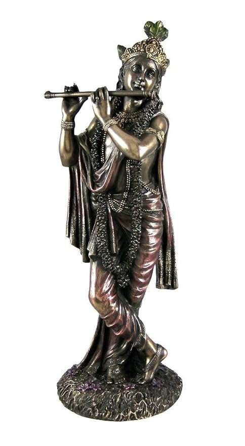 Large Krishna with Flute Murti/Idol/Statue-Antique Finish,Height-24 Inches,Material-Polyresin & Marble,Made in India