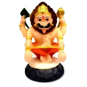 Handcrafted Small Narasimha Murti-Multicolour-Height-3 Inches-Resin