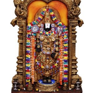 Handcrafted Big Beautiful Bala Ji (Tirupati Bala Ji) for Home Decoration-Height-9 Inches-Multicolour-Resin