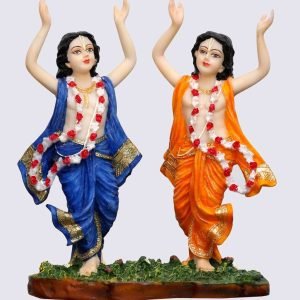 Handcrafted Medium Dancing Gaur Nitai -Height-6 Inches- Gaura Nitai-Resin