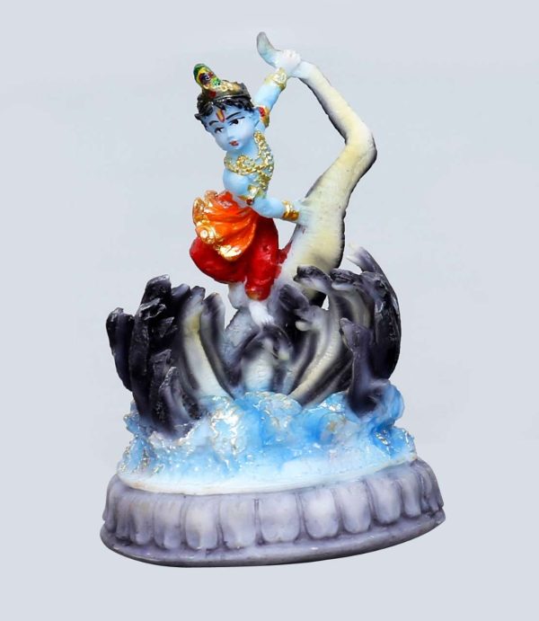 Handcrafted Regular Cute Krishna On Snake (Kaalia Krishna) For Home Decoration-Height-4 Inches