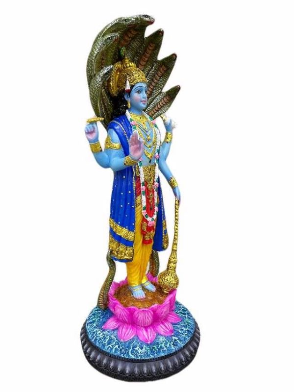 SrI Krishna CULTURE-New Big Beautiful Standing Vishnu for Home-Venkatesh Narayan-Height-12.5 Inches for Home Decoration-Multicoloured, Resin - Image 2