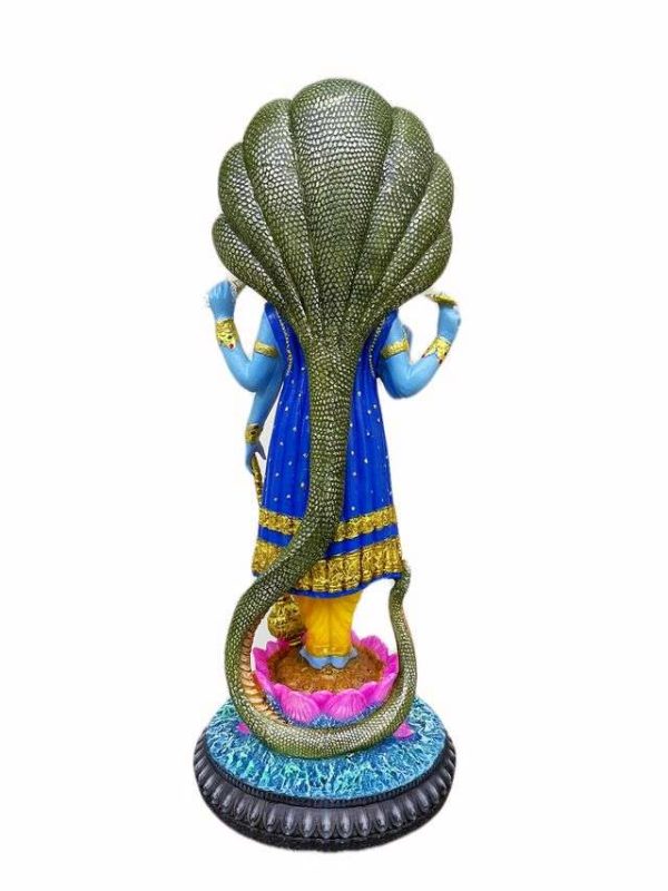 SrI Krishna CULTURE-New Big Beautiful Standing Vishnu for Home-Venkatesh Narayan-Height-12.5 Inches for Home Decoration-Multicoloured, Resin - Image 4