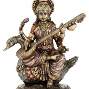 Sri Krishna Culture Set of Laxmi,Ganesh and Saraswati-Set for Home and Gift-Height 8 Inches-Antique Finish