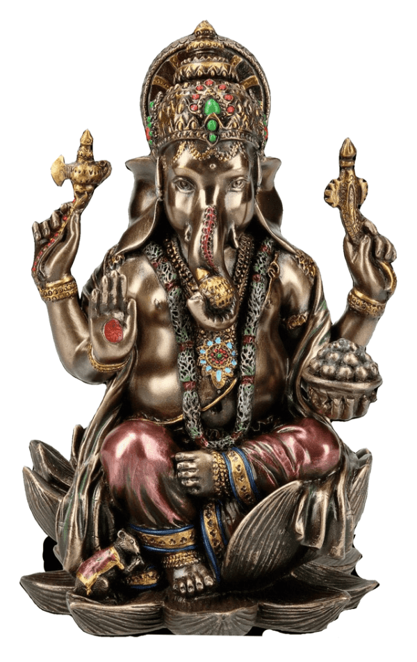 Sri Krishna Culture Set of Laxmi,Ganesh and Saraswati -Set for Home and Gift-Height 8 Inches-Ivory Antique Finish - Image 2