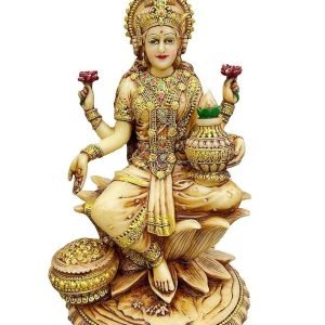 Sri Krishna Culture Set of Laxmi,Ganesh (Standing Position) and Saraswati-Set for Home and Gift-Height 8 Inches-Antique Finish