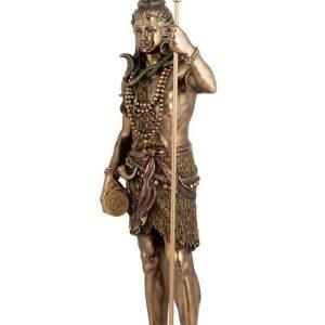 SrI Krishna CULTURE-Large Beautiful Standing Shiva with Trishul On Base-Height-20 Inches-Antique Finish-Resin