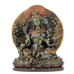 Sri Krishna Culture-Big Beautiful Tara Devi Arch On Base for Home Decoration-Height-10 Inches-Antique-Resin