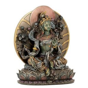 Sri Krishna Culture-Big Beautiful Tara Devi Arch On Base for Home Decoration-Height-10 Inches-Antique-Resin
