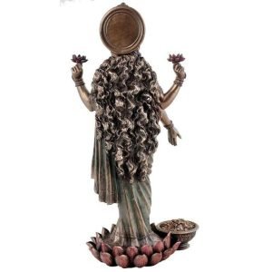 Sri Krishna Culture®-New Hand Crafted Big Standing Lakshmi Idol-Polyster Resin-Antique Finish