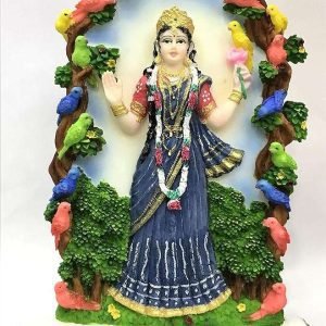 Sri Krishna Culture®-New Vrinda Devi Murti (Tulsi Mata Murti) On Base-Hindu God and Goddess Idol/Statue/Murti/Figurine-Polyster Resin-Multicolour-Height-7″