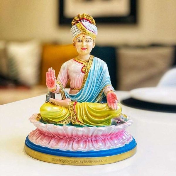 Sri Krishna Culture-New Big Sitting Swami Narayan Murti/Idol-Showpieces for Home Décor