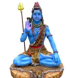 Sri Krishna Culture-Big Sitting Shiv Ji 10 Inches -Shiv Ji Murti for Home Décor-Coloured Finish