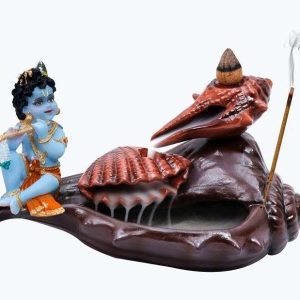 Sri Krishna Culture Polyresin Krishna Idol, 7.5 x 4.5 x 4.2 Inch, Multicolour