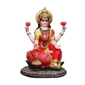 Sri Krishna Culture-Lakshmi, Ganesh and Saraswati Ji Murti Combo-Height-5.5″-Hindu God/Goddess Idol