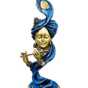 New Large Modern Design Flute Krishna-Turban Face,Height-24 Inches,God Idols/Statue/Figuirnes,Material-Polyresin & Marble,Made in India