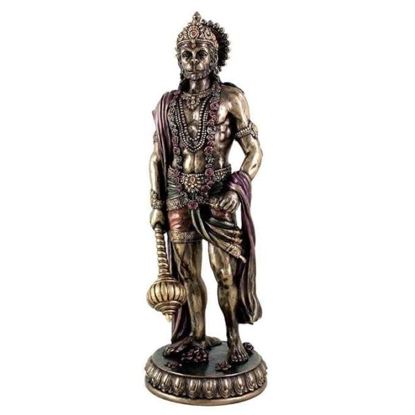 Sri Krishna Culture Large Hanuman Ji with Gada Murti/Idol/Statue-Coloured,Height-24 Inches,Material-Polyresin & Marble,Made in India