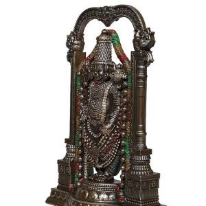 SrI Krishna CULTURE Polyresin and Marble 4D Lord Balaji Murti (8.5 inches), Multicolour