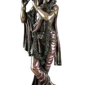 Sri Krishna Culture Large Krishna with Flute Murti/Idol/Statue-Antique Finish,Height-24 Inches,Material-Polyresin & Marble,Made in India