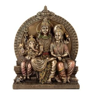 SrI Krishna CULTURE-Antique Shiv Pariwar Sinhasan for Home Decoration, Size -( 6.5 x 3 x 8 ) in, Weight- 1.65 KG