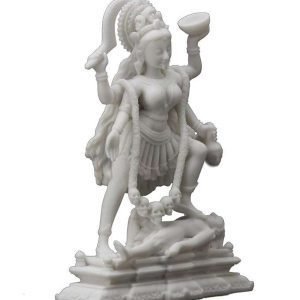 Sri Krishna Culture Marble Finish Kali Standing On Lord Shiva’s Chest Hindu God Statue Indian Idol-Resin-Height 7.5 Inches