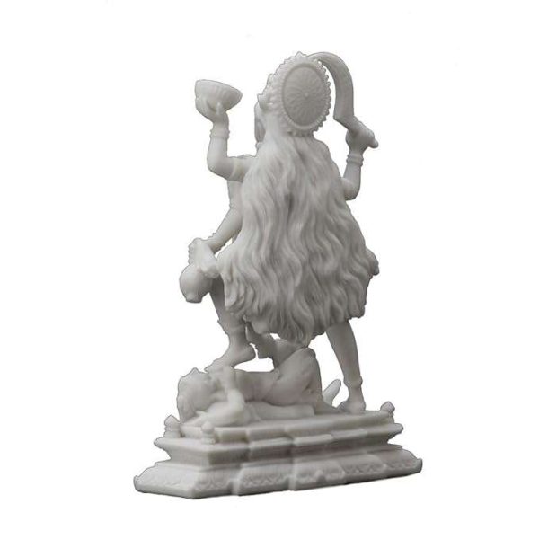 Sri Krishna Culture Marble Finish Kali Standing On Lord Shiva's Chest Hindu God Statue Indian Idol-Resin-Height 7.5 Inches - Image 4