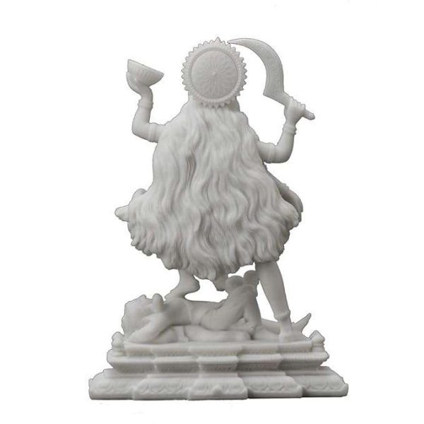 Sri Krishna Culture Marble Finish Kali Standing On Lord Shiva's Chest Hindu God Statue Indian Idol-Resin-Height 7.5 Inches - Image 5