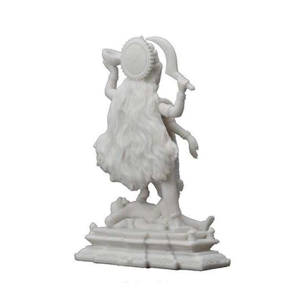 Sri Krishna Culture Marble Finish Kali Standing On Lord Shiva's Chest Hindu God Statue Indian Idol-Resin-Height 7.5 Inches - Image 6