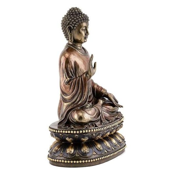Sri KrishnaCultureMeditating Shakyamuni Buddha Statue Touching the Earth - The Enlightened One Sculpture in Premium Cold Cast Bronze- 9-Inch Supreme Buddha Figurine - Image 4
