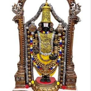 Sri Krishna Culture-New Balaji-Tirupati Bala ji-Marble White Finish-Venkateshwar for Home Decoration-Resin-Height-8.5 Inches