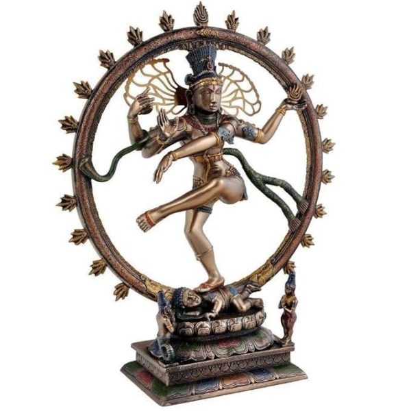 Sri Krishna Culture-New Large Dancing Shiv Natraj-Antique Finish-for Home Decoration-Height-10 Inches - Image 2
