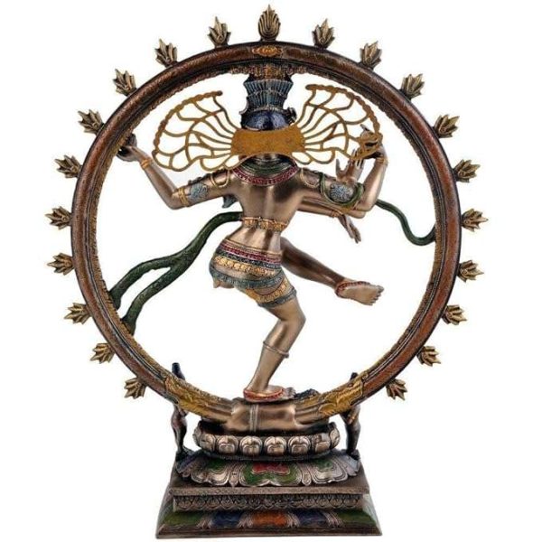 Sri Krishna Culture-New Large Dancing Shiv Natraj-Antique Finish-for Home Decoration-Height-10 Inches - Image 3