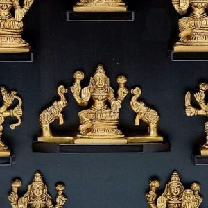 SrI Krishna CULTURE-Brass Laxmi Ashta Avatar Eight Incarnations of Laxmi-Height-15 Inches