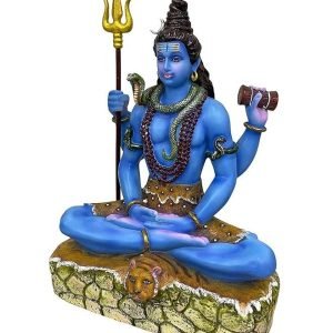 SrI Krishna Culture-Big Sitting Shiv Ji 8 Inches -Shiv Ji Murti for Home Décor-Coloured Finish