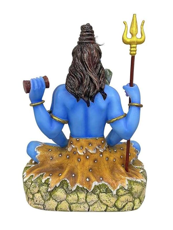 SrI Krishna Culture-Big Sitting Shiv Ji 8 Inches -Shiv Ji Murti for Home Décor-Coloured Finish - Image 3